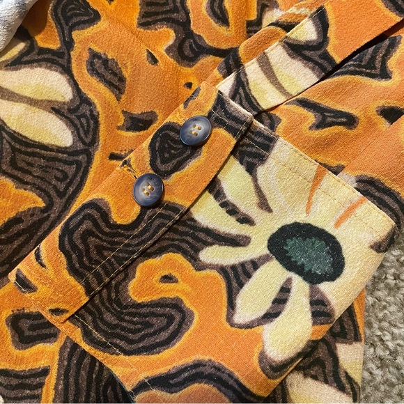 Nanushka Ira wrap dress boho retro 70s western flower child wedding cocktail - Picture 7 of 9